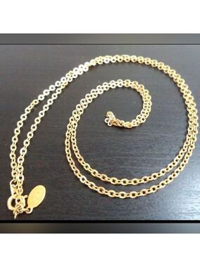 VINTAGE SIGNED JOAN RIVERS GOLD TONE 30" NECKLACE
